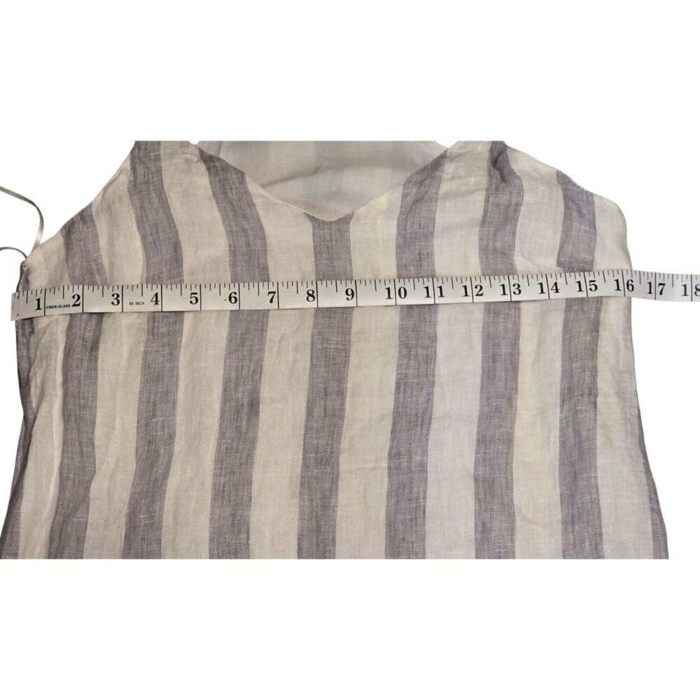 Allie Rose Linen Striped Sleeveless Mini